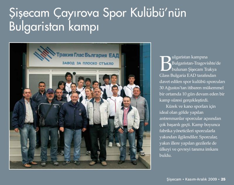Şişecam Çayırova Spor Kulubü’nün Bulgaristan Kampı
